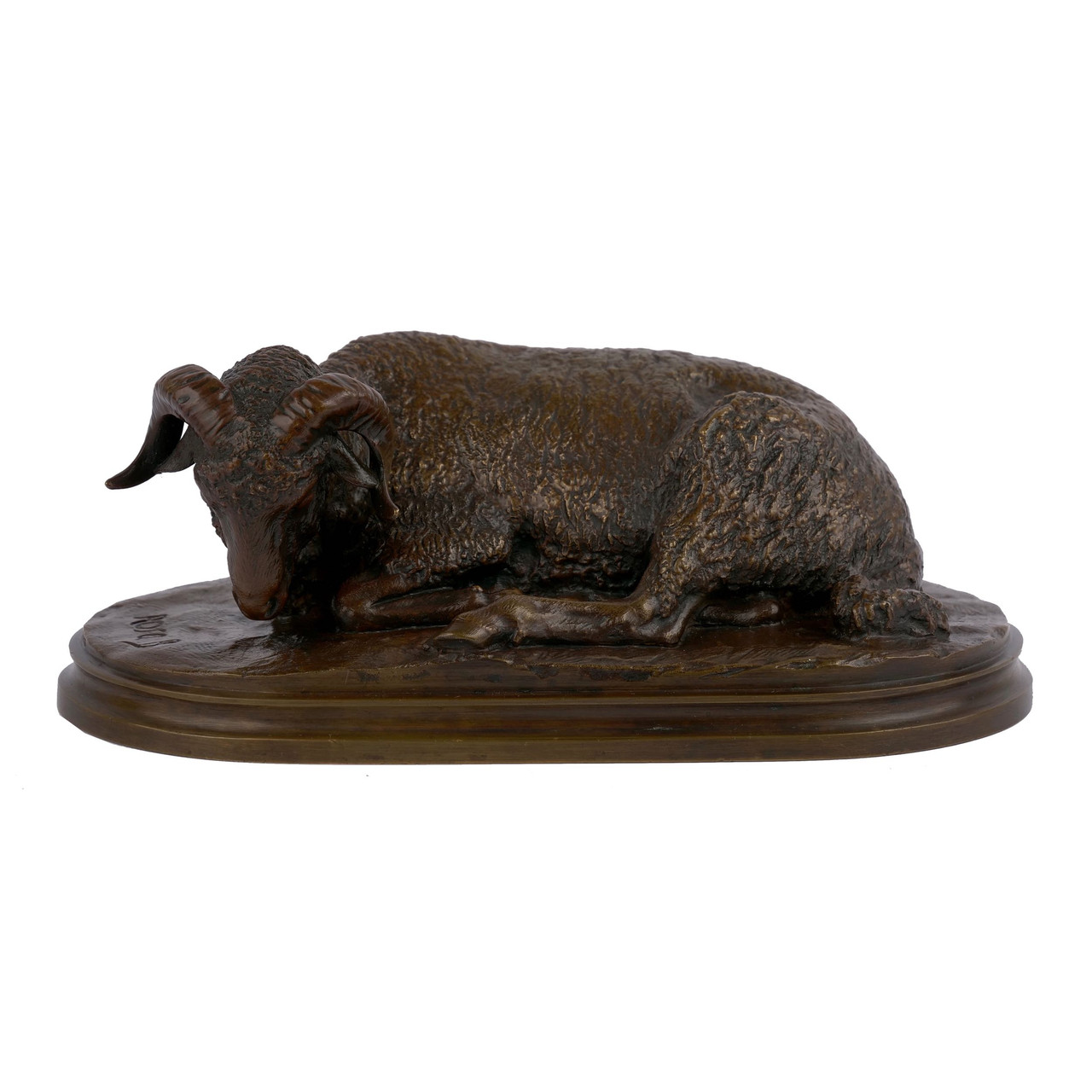 Belier Couche Bronze Sculpture Rosa Bonheur French 1822
