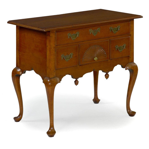 American Queen Anne Maple Lowboy Massachusetts C 1740 60