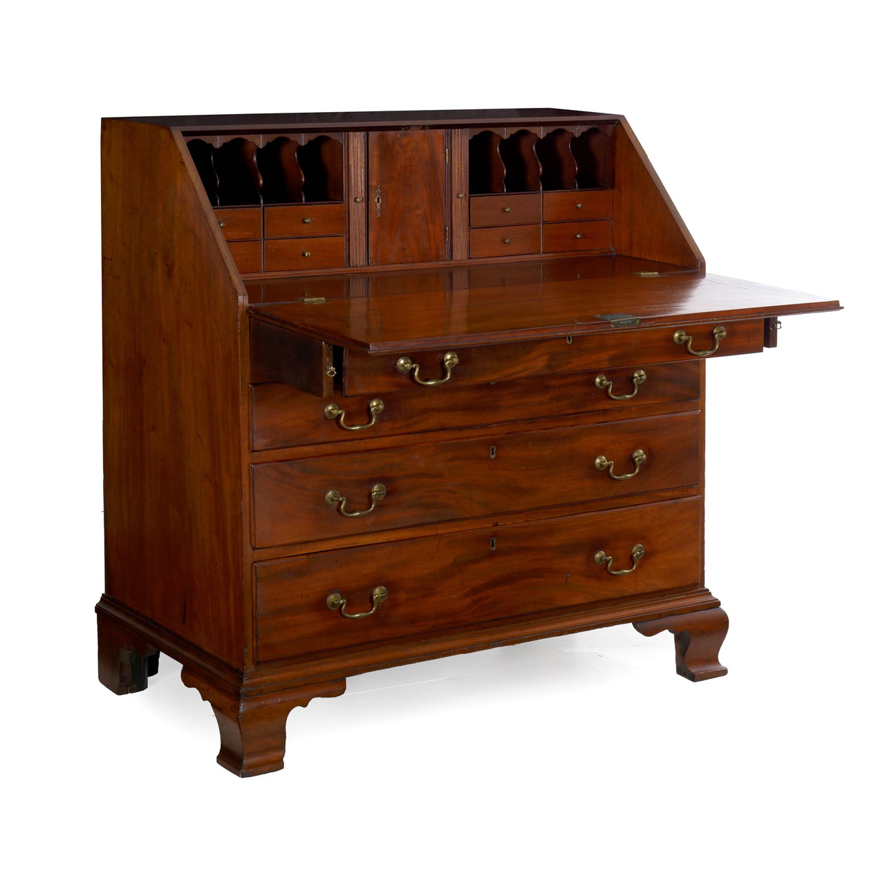 American Chippendale Mahogany Slant Front Desk Mid Atlantic