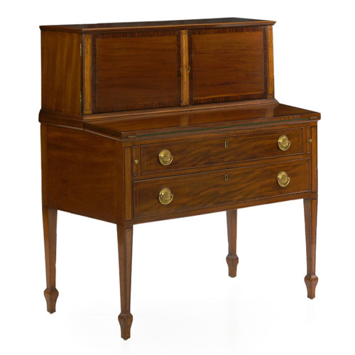 American Federal Inlaid Mahogany Antique Writing Desk
