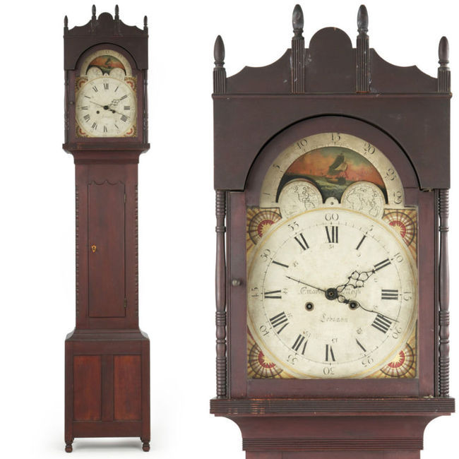 American Federal Tall Case Clock Emanuel Meily (Pennsylvania, 17761851