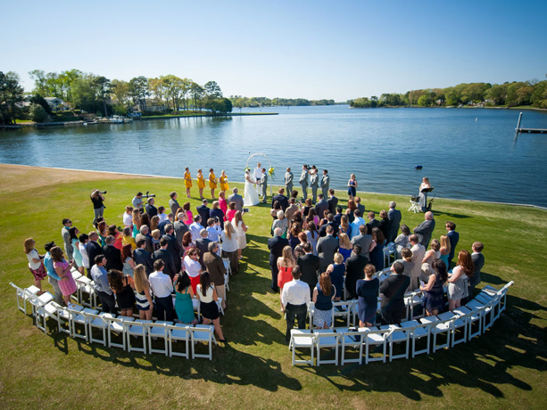 Wedding drone image