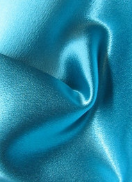 Turquoise Crepe Back Satin Fabric