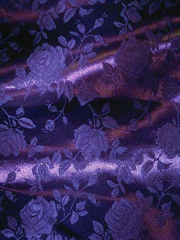 100% poly washable floral jacquard fabric. High luster soft satin. Perfect for brides maid dress, formal gowns or party decorating fabric for tables, chairs or room decorating. 54" wide