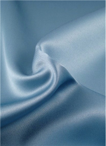 Blue Stone Duchess Satin Fabric - Bridal Fabric by the Yard