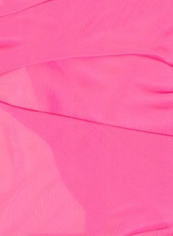 Neon Pink Sparkle Organza Fabric