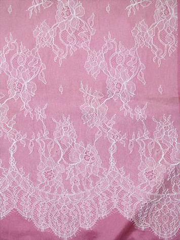 Chantilly Lace CL52424 White - Bridal Fabric by the Yard
