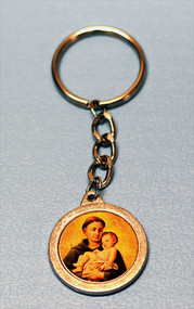 St. Anthony Blessed Relic key ring w/prayer card