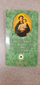 "Prayer In Any Necessity" - prayer card w/Relic