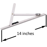 14 Inches 2 Bar Hinges