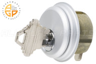 Commercial Door Cylinder w/ Key (Standard Size) (Satin Aluminum)