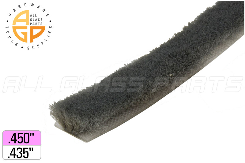 Pile Weatherstripping for Commercial Doors Adhesive Grey