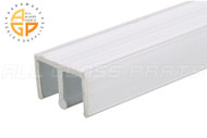 Upper Track for Sliding Glass or Wood Door Panels - For 1/4" Thick Material (White)