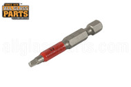 Square Driver Bits (No. 2) (1/4'' Shank) (2'') (Red)