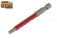 Square Driver Bits (No. 2) (1/4'' Shank) (2-3/4'') (Red)