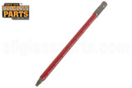 Square Driver Bits (No. 2) (1/4'' Shank) (6'') (Red)