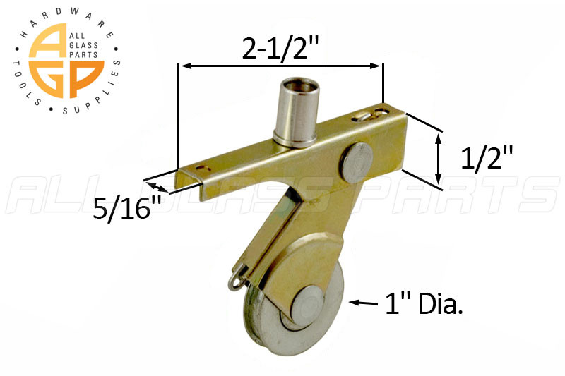 Sliding Screen Door Roller 5/16'' Width 11/16'' Height