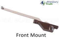 Single Arm Casement Window Operator (Truth Hardware 'Roto Gear' 23.01) (9-1/2" Arm, Front Mount) (Right) (Brown)