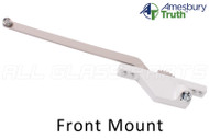 Single Arm Casement Window Operator (Truth Hardware 'Roto Gear' 23.01) (9-1/2" Arm, Front Mount) (Right) (White)