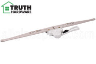 Awning Window Operator (Truth Hardware 'Lever' 10.11) (23 1/4" Dual Pull) (1/2" space for Housing) (White) (Opposite Hand)