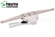 Awning Window Operator (Truth Hardware 'Lever' 10.14) (13 1/8" Single Pull) (1/2" space for Housing) (White) (Regular Hand)