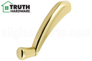 Window Crank Handle (Contour) (Truth Hardware 11454) (5/16" Spline) (Brass) 6-1467BR