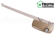 Single Arm Casement Window Operator (Truth Hardware 'Ellipse' 15.31) (9 1/2" Arm) (Left) (Coppertone) (Roller Nylon)