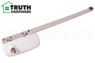 Single Arm Casement Window Operator (Truth Hardware 'Ellipse' 15.31) (9 1/2" Arm) (Right) (White) (Roller Steel)