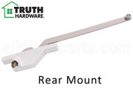 Single Arm Casement Window Operator (Truth Hardware 'Roto Gear' 23.00) (9-1/2" Arm, Rear Mount) (Left) (White)