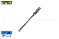 SDS-Plus Masonry Drill Bits (Irwin SpeedHammer Power) (12'' Length) (1/4'' Size)