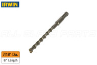 SDS-Plus Masonry Drill Bits (Irwin SpeedHammer Power) (6'' Length) (7/16'' Size)