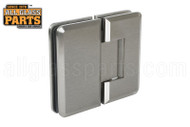 Heavy Duty Glass to Glass Hinge (Majestic Series, Beveled) (Brushed Nickel)