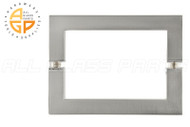 3/4'' Square Profile Back-to-back Handle (6'') (Brushed Nickel)