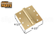 Spring Hinge (Butt Style) (Polished Brass) (4-1/2 x 4-1/2'')