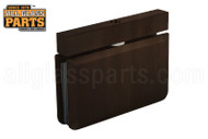 Glass to Euro Header Pivot Hinge (Beveled) (Oil-rubbed Bronze) (Free-swinging)