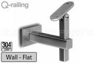 Square Line Adjustable Handrail Bracket Wall To Flat Material