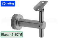 Bracket For Round Profile Handrail (Round Profile, Angle & Height Adjustable, Glass Mount)