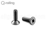 Stainless, 3/8" Flat Head Machine Screw (Q-railing) (3/4" Length) (Box))