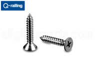 Stainless Flat Head Screw (Q-Railing) (Package)