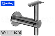 Bracket For Round Profile Handrail (Round Profile, Height Adjustable, Wall Mount) (1-1/2'' Diameter)