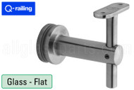 Bracket For Square Profile Handrail (Round Profile, Height Adjustable, Glass Mount)