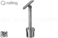 Round Profile Baluster Bracket for Round Handrail Tubing (Adjustable Saddle Angle) (2" Saddle) (1-1/2" Handrail)