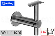 Bracket For Round Profile Handrail (Round Profile, Height Adjustable, Wall Mount,1-1/2'' clearance distance) (1-1/2'' Diameter)