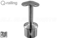 Round Profile Baluster 90-degree Corner Bracket for Round Handrail (1-1/2" Saddle) (1-1/2" Post) (Outdoor Stainless Steel)