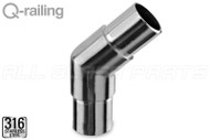 45-degree Round Profile Handrail Connections (Outdoor Stainless Steel)