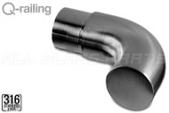 90-degree Round Profile End Scroll (Outdoor Stainless Steel)
