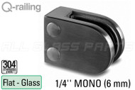 Glass Clamp for Square Profile Railing (Round Style) (1/4" Glass Thickness)