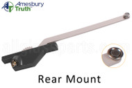 Single Arm Casement Window Operator (Truth Hardware 'Roto Gear' 23.00) (9-1/2" Arm, Rear Mount) (Left) (Black)