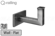 Square Line Handrail Bracket For Wall To Flat Material (Outdoor)
