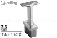 Square Line Top Post Bracket 2.36'' X 1.18'' (60mm X 30mm) To Round 1.5" (38mm) (Outdoor)